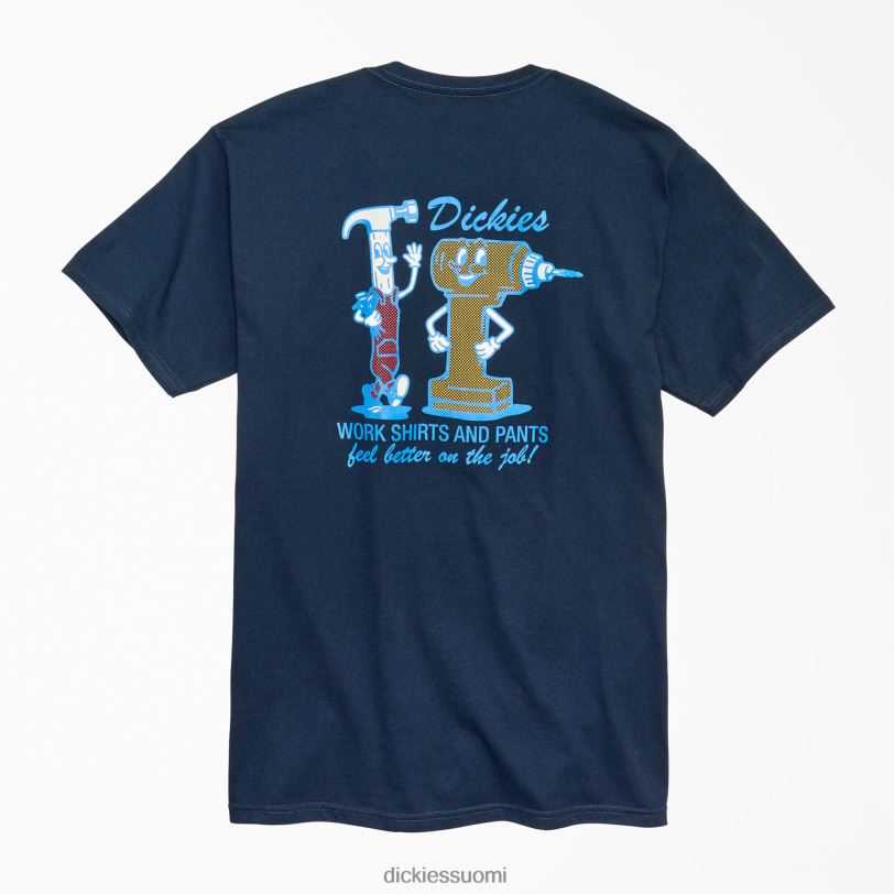 Dickies miehet tuntea olonsa paremmaksi työssä graafinen t-paita tumma laivasto (dn) vaatteet Z844X858