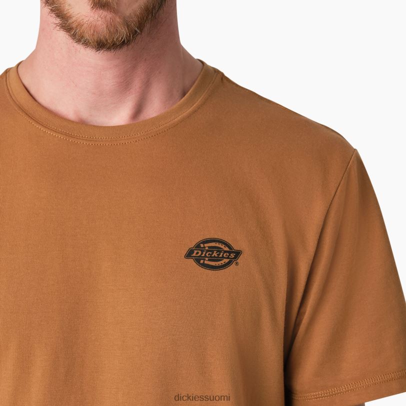Dickies miehet viilentävä suorituskyky graafinen t-paita ruskea ankka (bd) vaatteet Z844X900