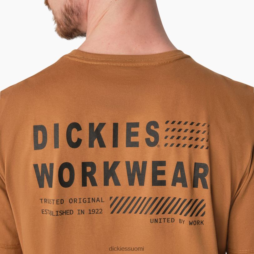Dickies miehet viilentävä suorituskyky graafinen t-paita ruskea ankka (bd) vaatteet Z844X900