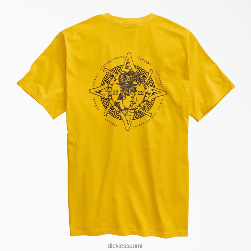 Dickies miehet vincent alvarez graafinen t-paita kultainen sauva (gd9) vaatteet Z844X912