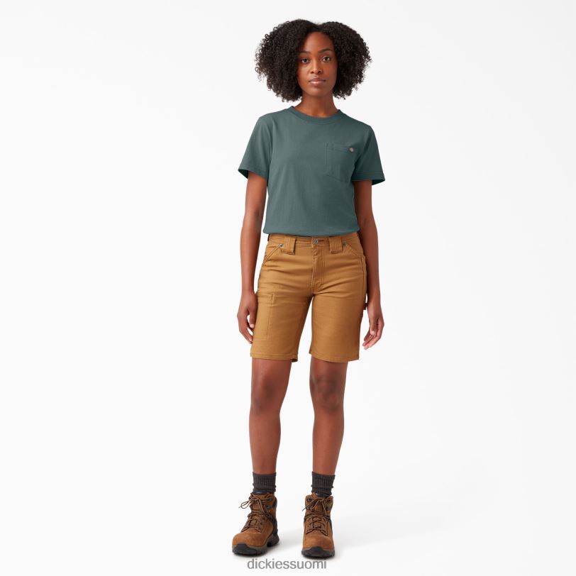 Dickies naiset lyhythihainen raskas t-paita lincoln green (ln) vaatteet Z844X1960