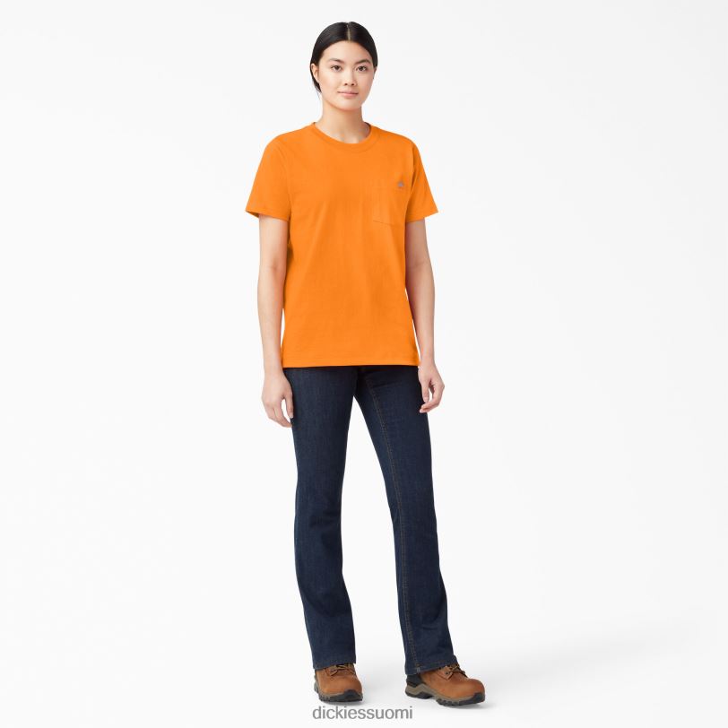 Dickies naiset lyhythihainen raskas t-paita oranssi (tai) vaatteet Z844X1962