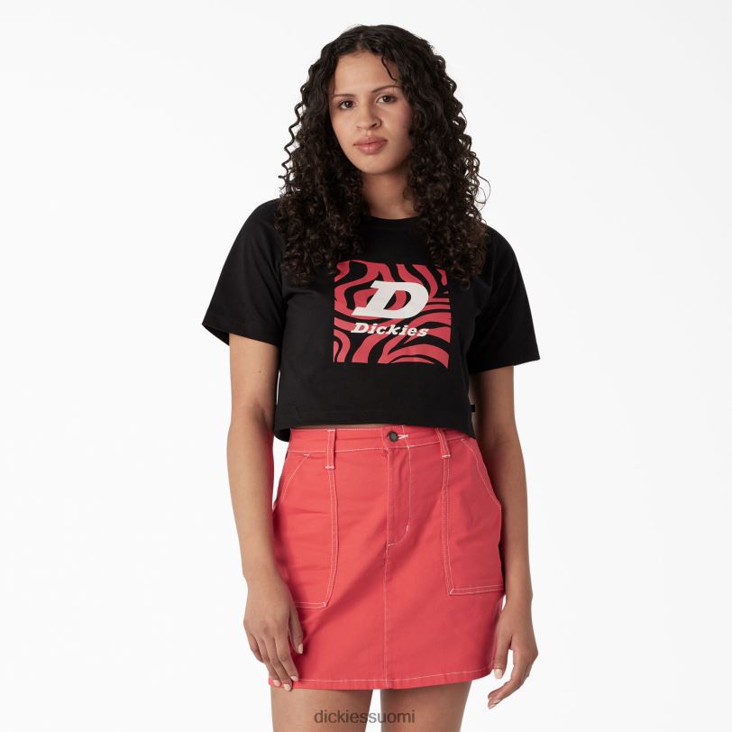 Dickies naiset seepragrafiikka rajattu t-paita musta (kbk) vaatteet Z844X2193
