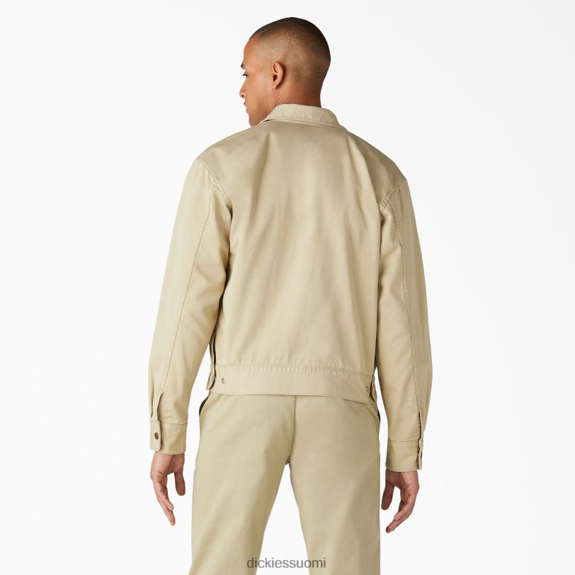 Dickies miehet 1922 bensa-aseman twill-takki huuhdeltu rusketus (rtn) vaatteet Z844X1029