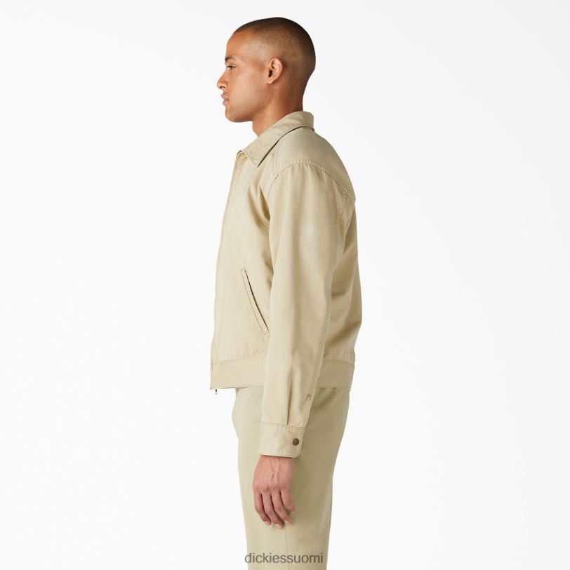 Dickies miehet 1922 bensa-aseman twill-takki huuhdeltu rusketus (rtn) vaatteet Z844X1029