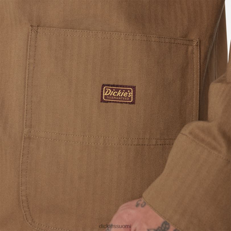 Dickies miehet 1922 kalanruototakki huuhdeltu puu ruskea (rtb) vaatteet Z844X1189