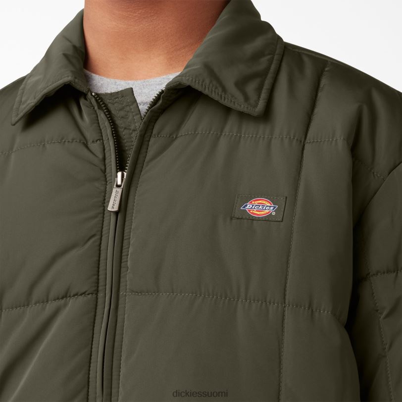 Dickies miehet Eisenhower-puffer-takki sotilaallinen vihreä (ml) vaatteet Z844X1069