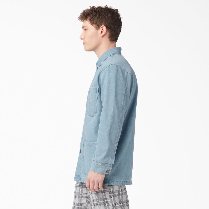 Dickies miehet denim chore takki vaalea denim (ltd) vaatteet Z844X992