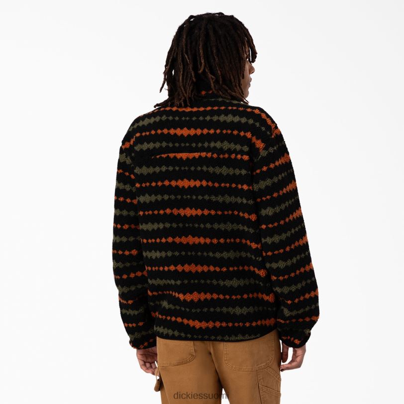 Dickies miehet falkvillen fleecetakki musta/sotilasvihreä (bmn) vaatteet Z844X1164