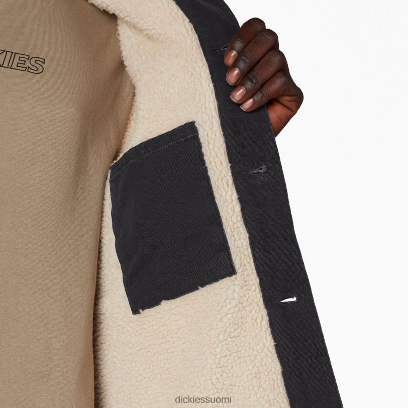 Dickies miehet kivipesty ankkavuorattu urakkatakki kivipesty musta (sbk) vaatteet Z844X1101
