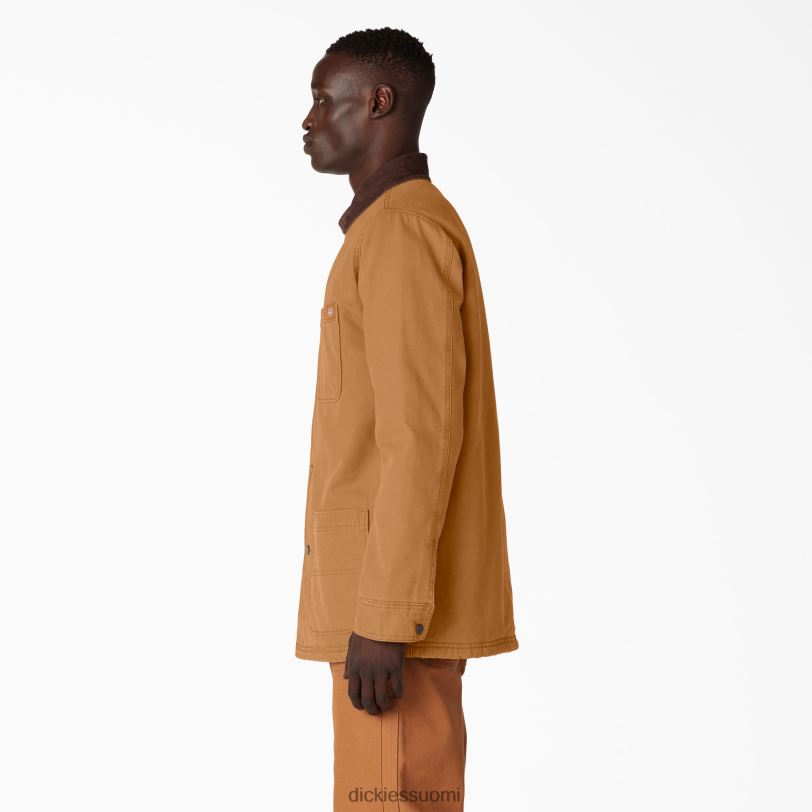 Dickies miehet kivipesty ankkavuorattu urakkatakki kivipesty ruskea ankka (sbd) vaatteet Z844X1100