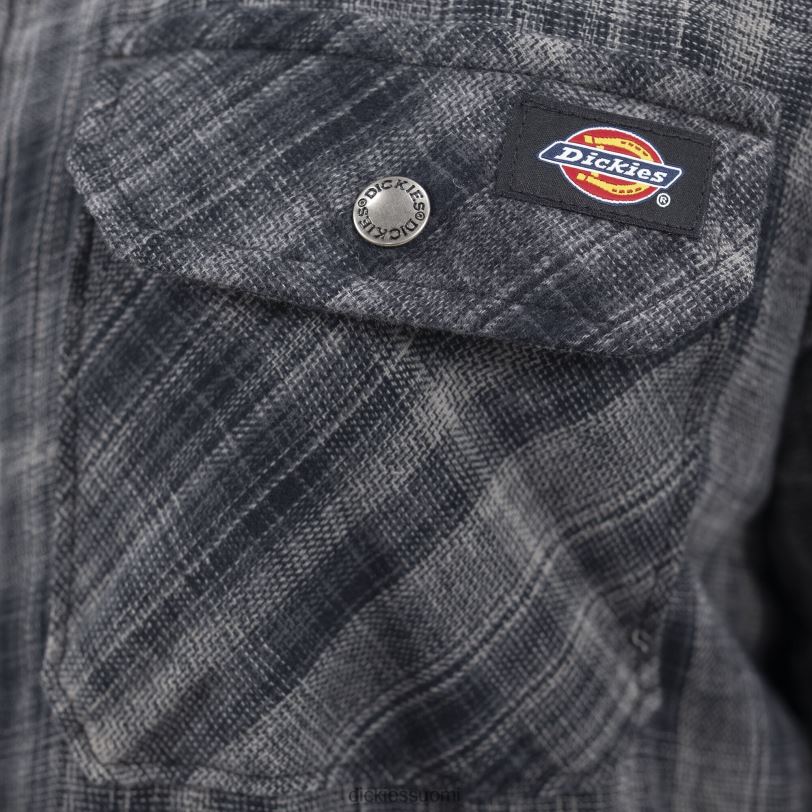 Dickies miehet korkeapintainen fleecevuorattu flanellipaita hiili/musta ombre-ruudullinen (a1t) vaatteet Z844X1076