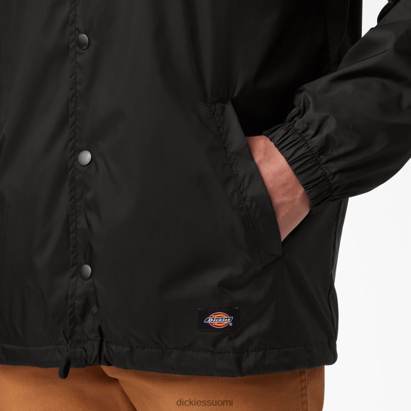 Dickies miehet napsautustakki edessä musta (bk) vaatteet Z844X1030