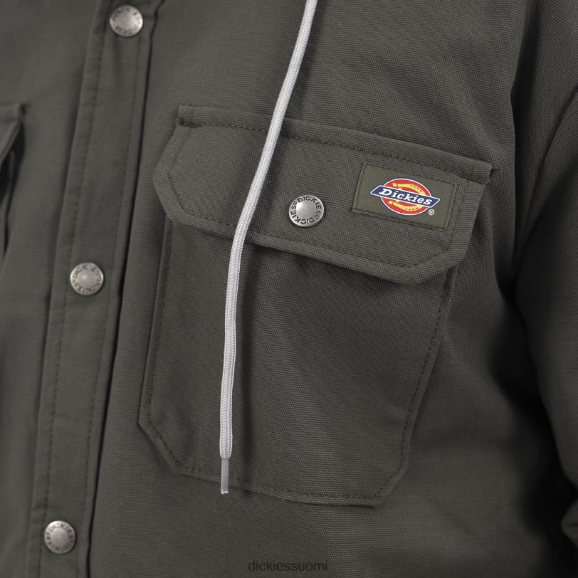 Dickies miehet rento istuvuus icon hupullinen ankka tikattu paitatakki oliivinvihreä (og) vaatteet Z844X1054