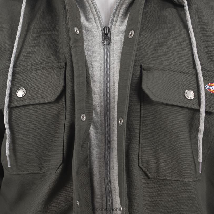 Dickies miehet rento istuvuus icon hupullinen ankka tikattu paitatakki oliivinvihreä (og) vaatteet Z844X1054