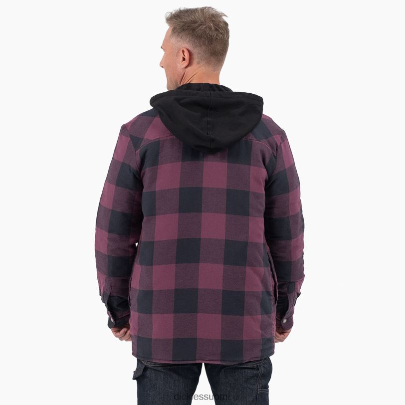Dickies miehet rento istuvuus icon hupullinen tikattu flanellinettakki rypäleviini Buffalo Plaid (gpn) vaatteet Z844X1006