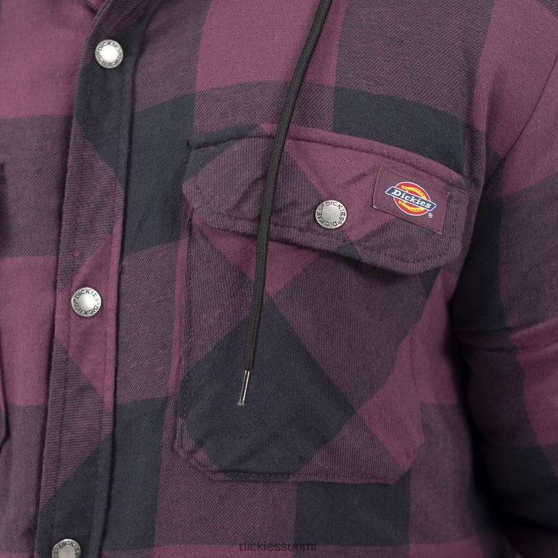 Dickies miehet rento istuvuus icon hupullinen tikattu flanellinettakki rypäleviini Buffalo Plaid (gpn) vaatteet Z844X1006