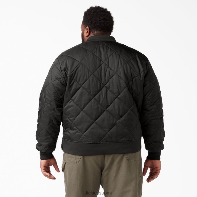 Dickies miehet timanttitikattu takki musta (bk) vaatteet Z844X1018