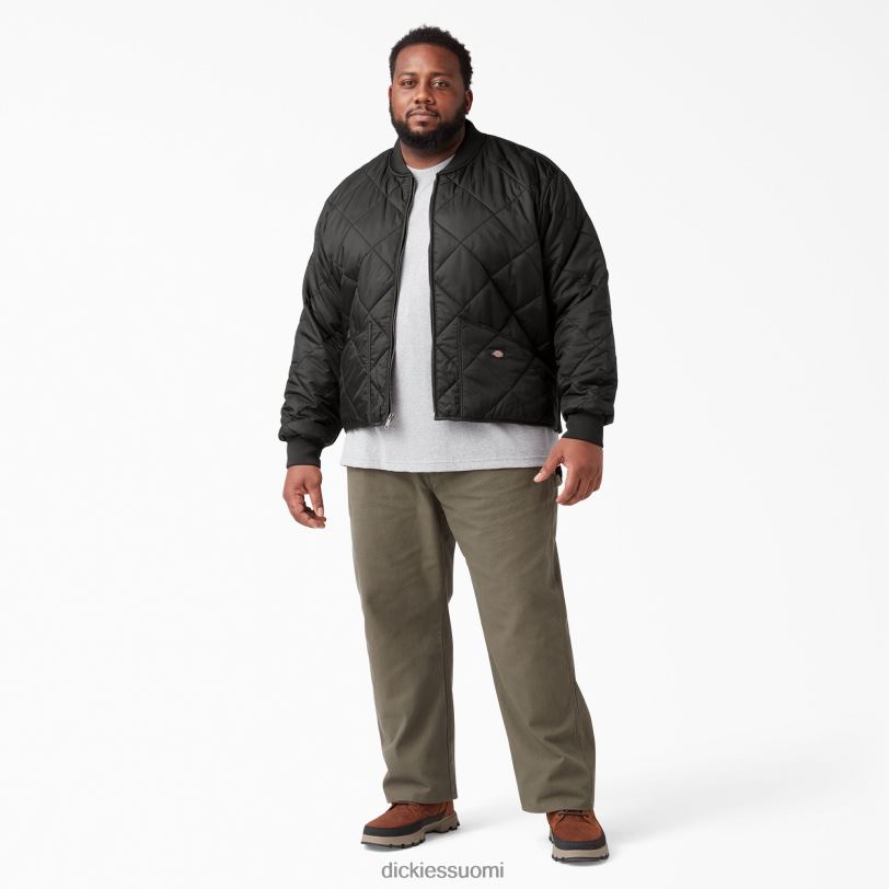 Dickies miehet timanttitikattu takki musta (bk) vaatteet Z844X1018