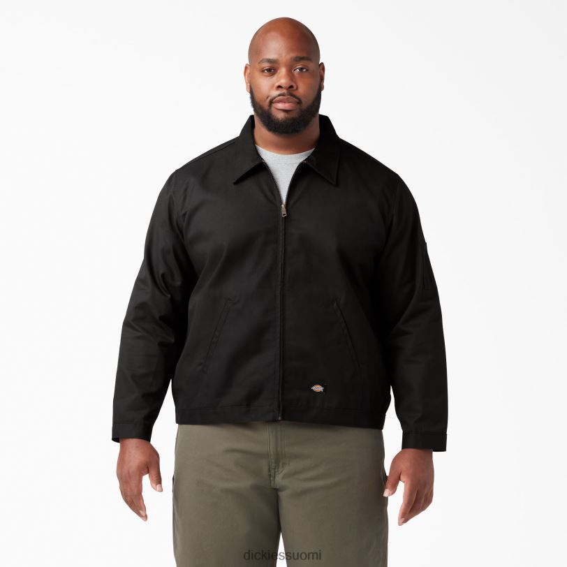 Dickies miehet vuoraton Eisenhower-takki musta (bk) vaatteet Z844X958