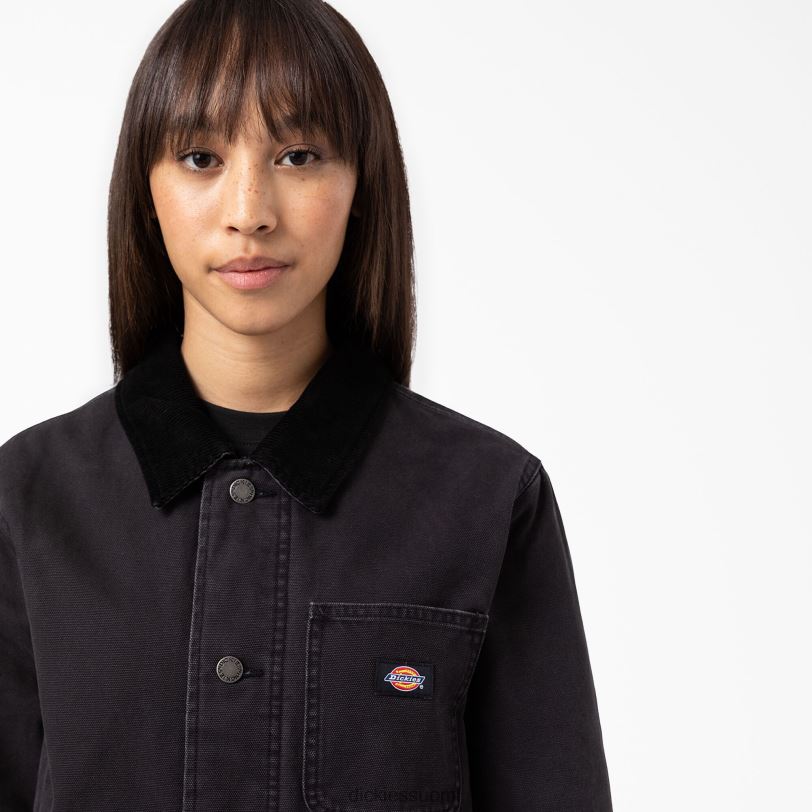 Dickies naiset ankka canvas urakkatakki musta (bkx) vaatteet Z844X2298