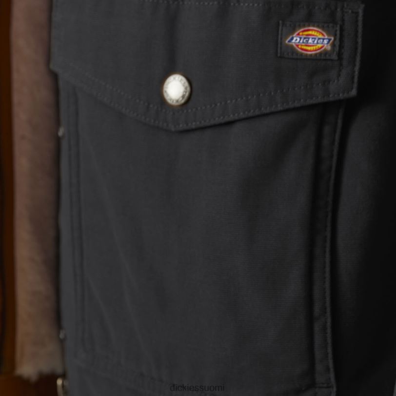Dickies naiset ankka korkean nukkaisen fleecevuorattu urakkatakki huuhdeltu musta (rbkx) vaatteet Z844X2377