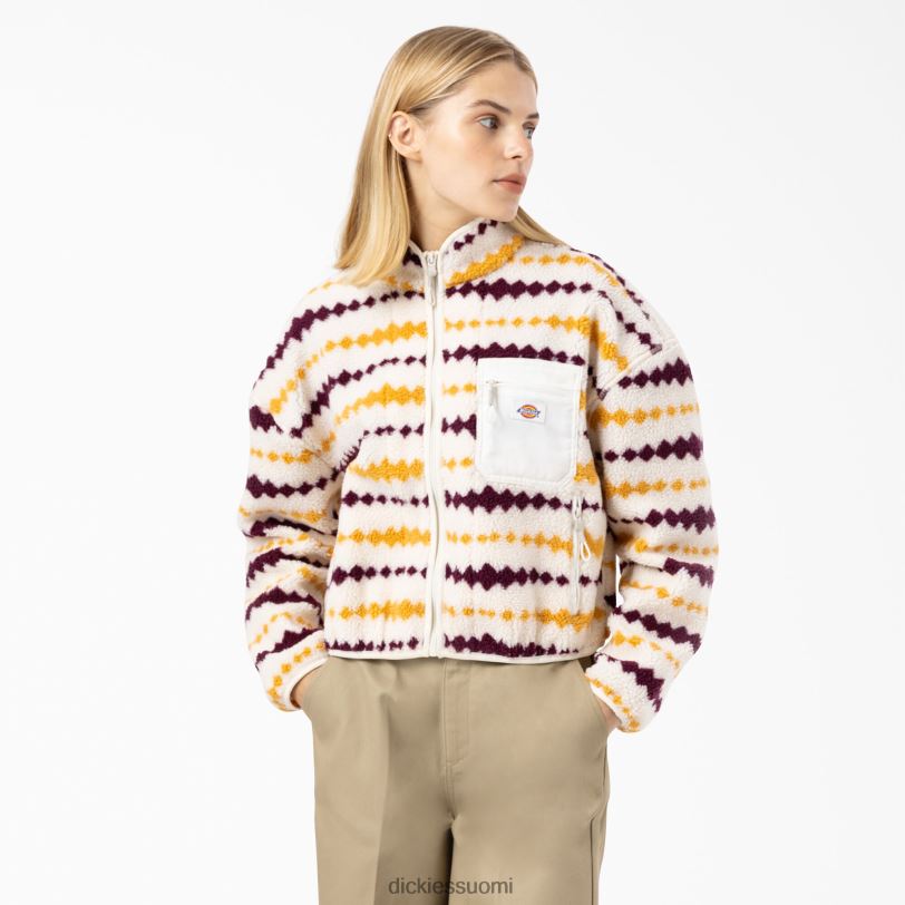 Dickies naiset falkvillen fleecetakki ekru/rypäle (esim.) vaatteet Z844X2360