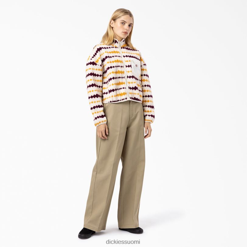 Dickies naiset falkvillen fleecetakki ekru/rypäle (esim.) vaatteet Z844X2360