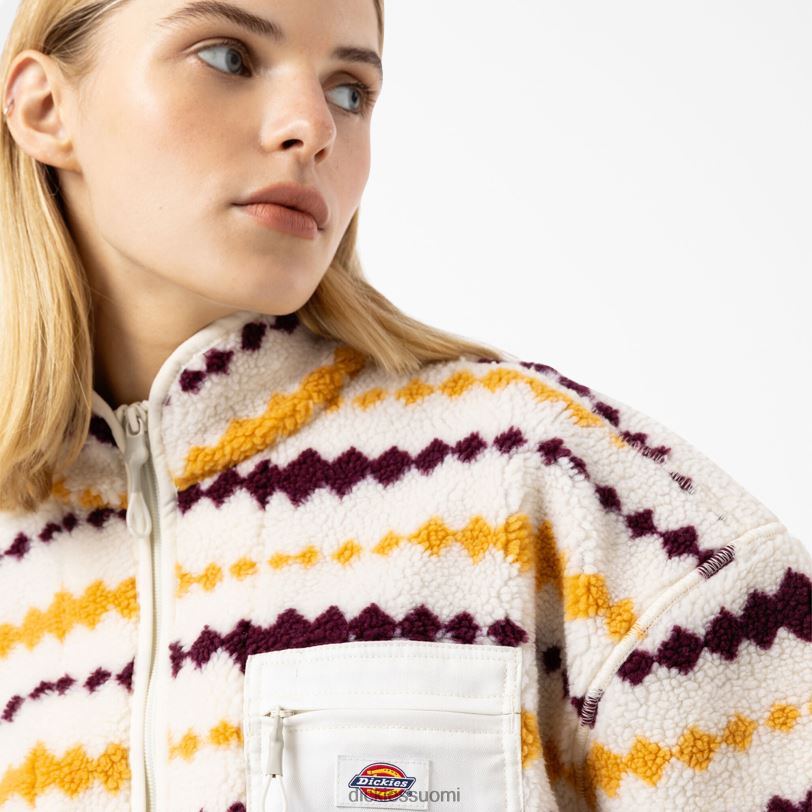 Dickies naiset falkvillen fleecetakki ekru/rypäle (esim.) vaatteet Z844X2360