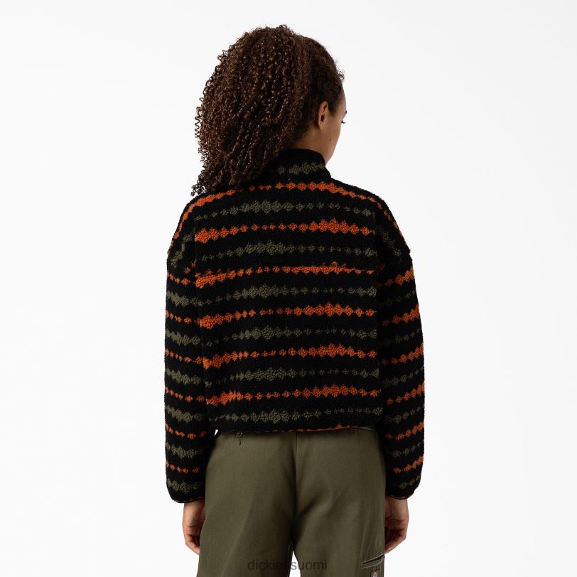 Dickies naiset falkvillen fleecetakki musta/sotilasvihreä (bmn) vaatteet Z844X2359