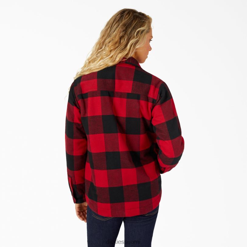 Dickies naiset flanellikangas fleecevuorattu urakkatakki englantilainen punapuhveli ruudullinen (psf) vaatteet Z844X2321