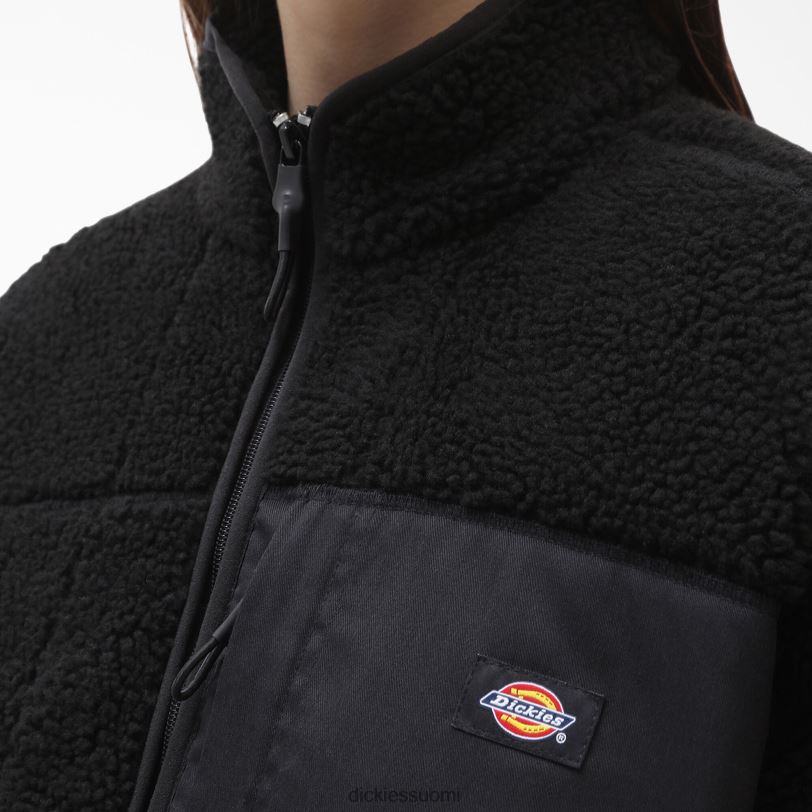 Dickies naiset punainen chute fleecetakki musta (bkx) vaatteet Z844X2314