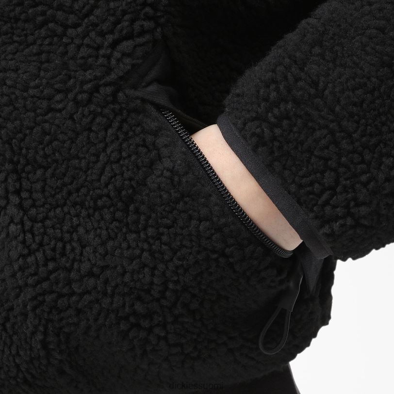 Dickies naiset punainen chute fleecetakki musta (bkx) vaatteet Z844X2314