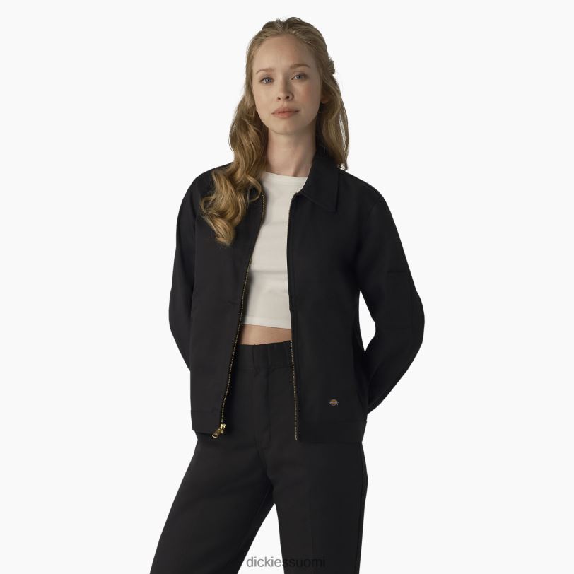 Dickies naiset vuoraton Eisenhower-takki musta (bsk) vaatteet Z844X1519