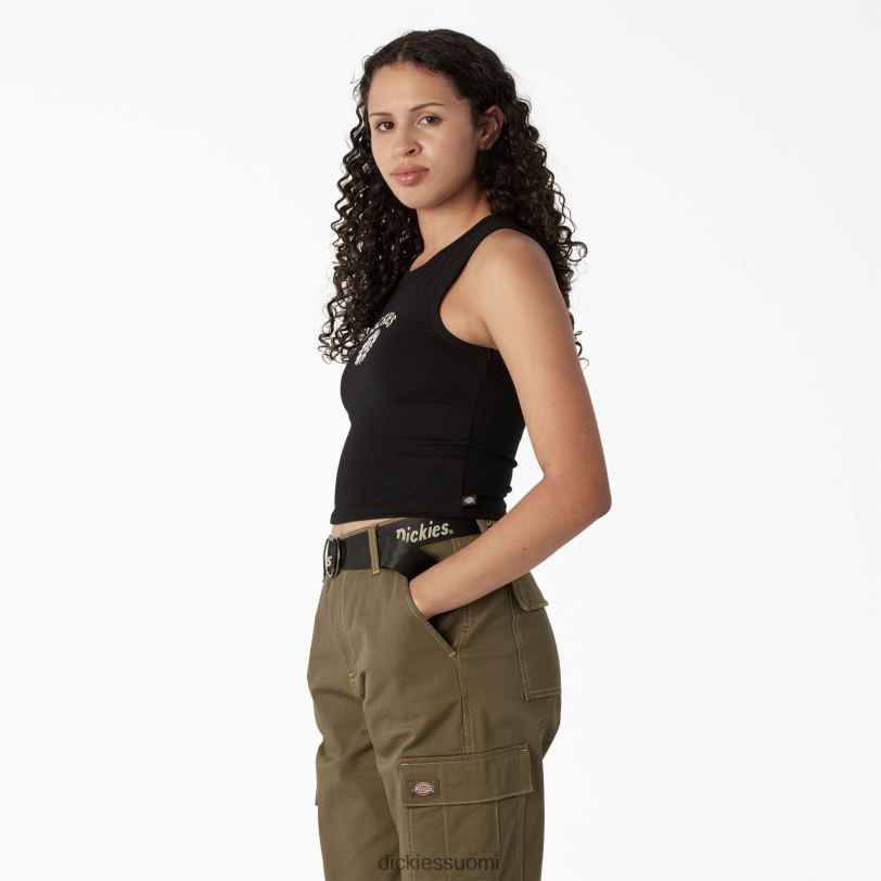 Dickies naiset graafinen leikattu toppi musta (kbk) vaatteet Z844X2112